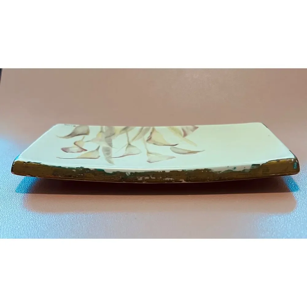 CROSCILL‎ Cheri Blum Canna Lilies Bathroom Soap Dish Decor From Vintage Set